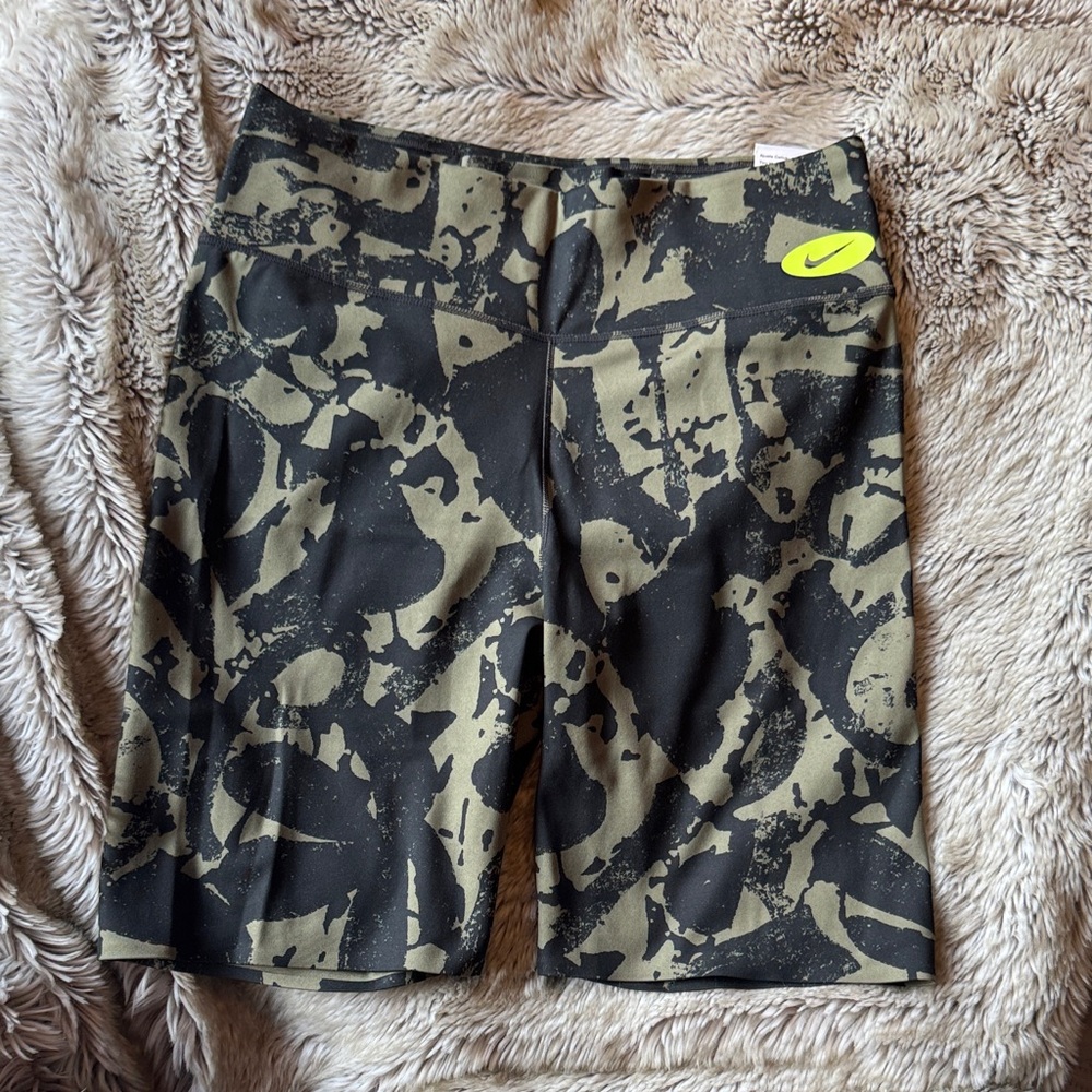Nike Black and Olive Running Athletic Compression Shorts